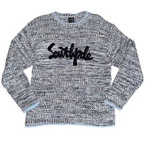 Vintage Y2K Men’s Southpole Sweater XL Gray Blue Retro